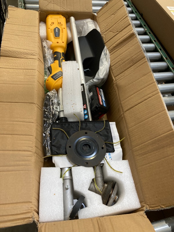 Photo 1 of 10“ Electric Weed Wacker, 3 in1 Cordless Weed Wacker, Cordless String Trimmer with Fast Charger,Electric Weed Trimmer for Lawn & Garden & Yard(1 Battery)