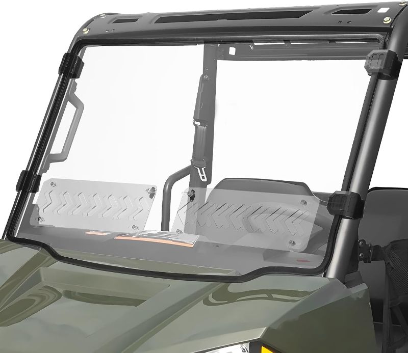 Photo 1 of KEMIMOTO Front Vented Windshield Compatible With Polaris Ranger Midsize 570 500 SP/Crew 2015-2025, Scratch Resistant PC UTV Window Compatible With Ranger ETX EV Accessories Parts (Not Fit FullSize)
