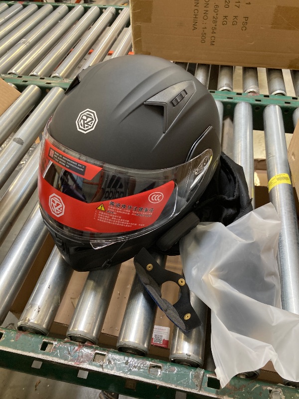 Photo 1 of Motorcycle Bluetooth Modular Helmet, DOT Approved Flip Up Full Face Motorcycle Dual Visor Helmet, with Dual Speakers and Microphone, for Adults Men and Women
