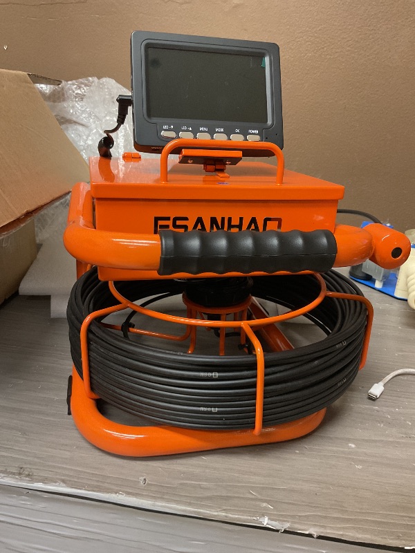 Photo 1 of SEE NOTES PICTURES……Sewer Camera 100FT/30M Borescopes Plumbing Snake Pipe Inspection Camera DVR & Audio Recorder 22mm with 5600Mah Battery 4.3" IPS Screen 12 LEDs HD 1000TVL 32GB Card
