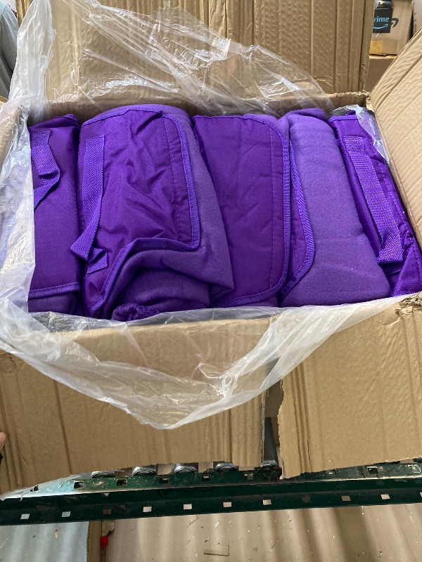 Photo 1 of Gifts by Design 25 Ct of Roll-up Blankets for Camping, Travel, Outdoors, Beach, Picnics – Purple – Hook + Loop Closure for Easy Use in Cars & on A
