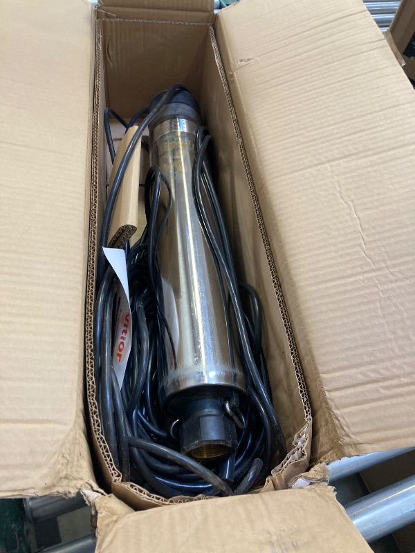 Photo 1 of 1.5HP Deep Well Pump, 2200GPH Submersible Well Pump 170FT Stainless Steel Deep Well Submersible Water Pump 72FT Power Cord High Pressure for Home Irrigation Garden Use
