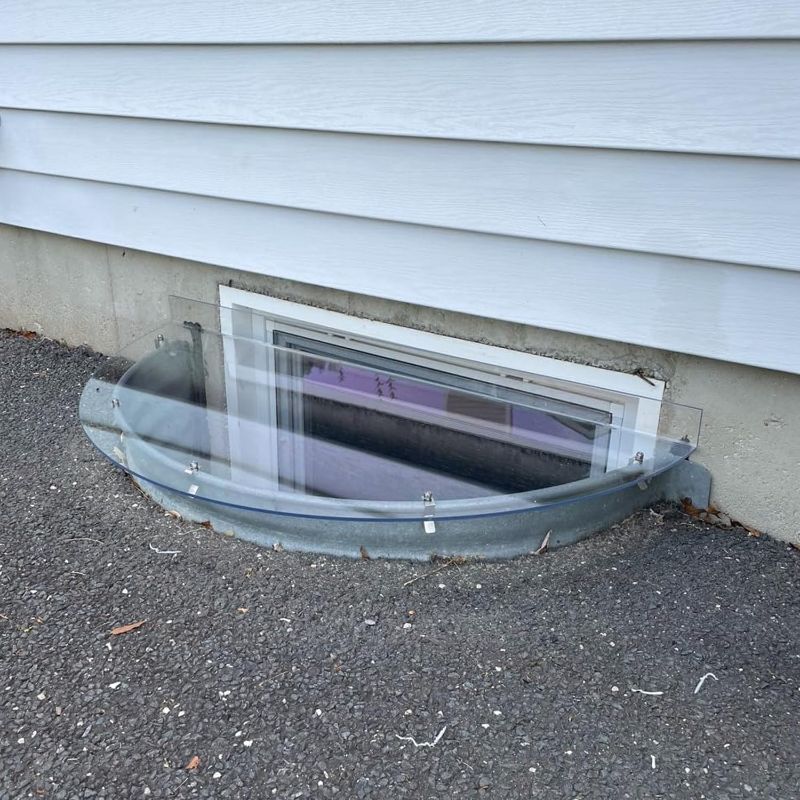 Photo 1 of Polycarbonate Window Well Covers Outside, Basement Window Well Cover, Heavy Duty Clear Plastic Window Guard, UV Resistant, Waterproof & Protects Against Debris/Only Cover (39" L X 17" W)
