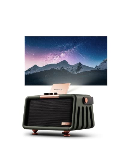 Photo 1 of NOMVDIC X300 Outdoor Portable Projector, 1080P Projector with WiFi and Bluetooth, Built in Battery & 16W Harman Kardon Speakers, 110" Big Screen Movie
