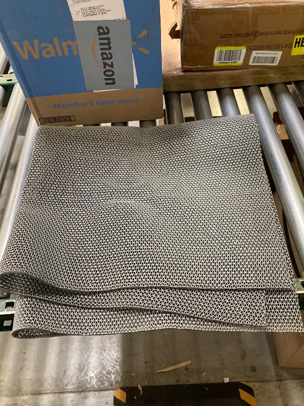 Photo 1 of WochiTV Non Slip Drainage Mats PVC Pool Floor Mat 0.23'' Thick Outdoor Indoor Parking Space Mat for Bathroom Garage Basement Backyard Commercial Kitchen 3x3.3Ft, Grey
