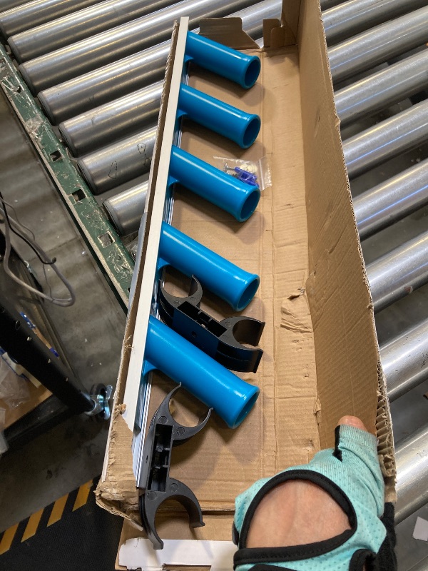 Photo 1 of U.S. Pool Supply Pool Cleaning Accessory Organizer and Holder Rack - Store Poles Brushes Nets Vacuums - Caddy Hanger for Swimming Pool Spa Attachme
