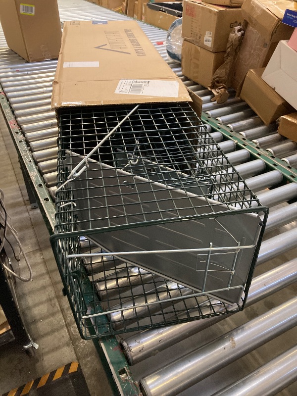 Photo 1 of HOMESTEAD 2-Pack Live Animal Trap - Specialized for Raccoons, Opossums, Groundhogs, Skunks, Feral Cats, Squirrels - Heavy Duty Steel Traps, 1-Door, Gr

