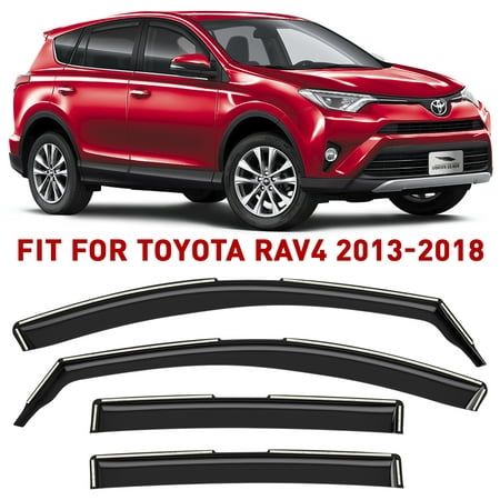 Photo 1 of Voron Glass in-Channel Extra Durable Rain Guards for Toyota RAV4 2013-2018 Window Deflectors Vent Window Visors 4 Pieces - 220239
