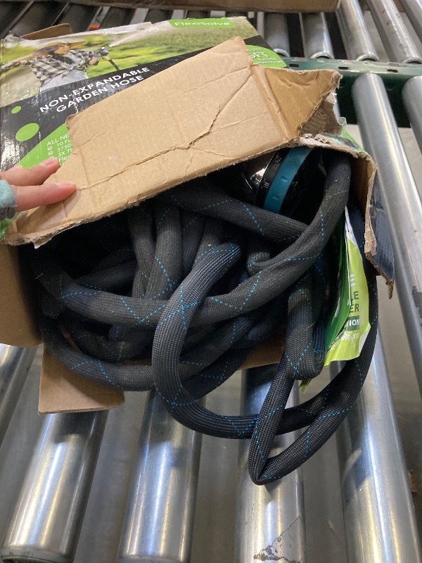 Photo 1 of FlexiSolve Non-Expandable Garden Hose 75 ft, Ultra Lightweight & Flexible Water Hose With 10-Pattern Spray Nozzle, Full Length Leak-Proof Design, High-Density Fabric & Shut-Off Valve, Hose Straps