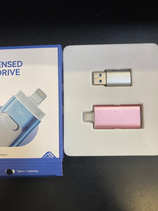 Photo 1 of Apple MFi Certified 512GB Flash Drive for iPhone Thumb Drive Photo Stick, USB Memory Stick iPhone Flash Drive for Photos Videos, High Speed Jump Drive Compatible for iPhone/iPad/Android/PC (Pink)