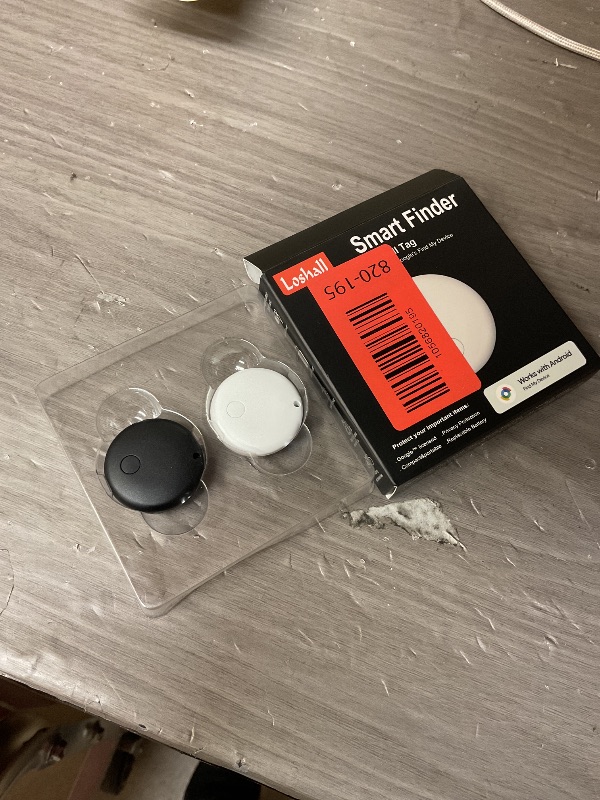 Photo 1 of eirix Smart Air Tag Tracker for Android, Google Android Tag Tracker Work with Google Find My Device (Find Hub), Key Finder/Luggage Tracker/Item Locator, 1 Pack Black+1Pack White