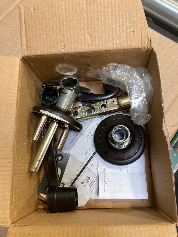 Photo 1 of Kwikset Lido Interior Passage Door Handle, Lever For Closet and Hallway Doors, Reversible Non-Locking Handle Lever, Venetian Bronze, with Microban Protection