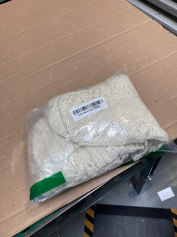 Photo 1 of Mafulus Women's Crochet Cardigan Kimono Boho Long Sleeve Lightweight Soft Oversized Open Front Knitted Sweater Beige