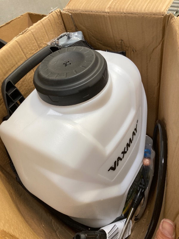 Photo 1 of Backpack Sprayer 4 Gallon Battery Powered Garden Sprayer, VaxMay Electric Weed Sprayer Works with Makita 18V Battery, 100 PSI, Telescopic Wand, 5 Nozzles, 2.5Ah Battery&Charger Included
