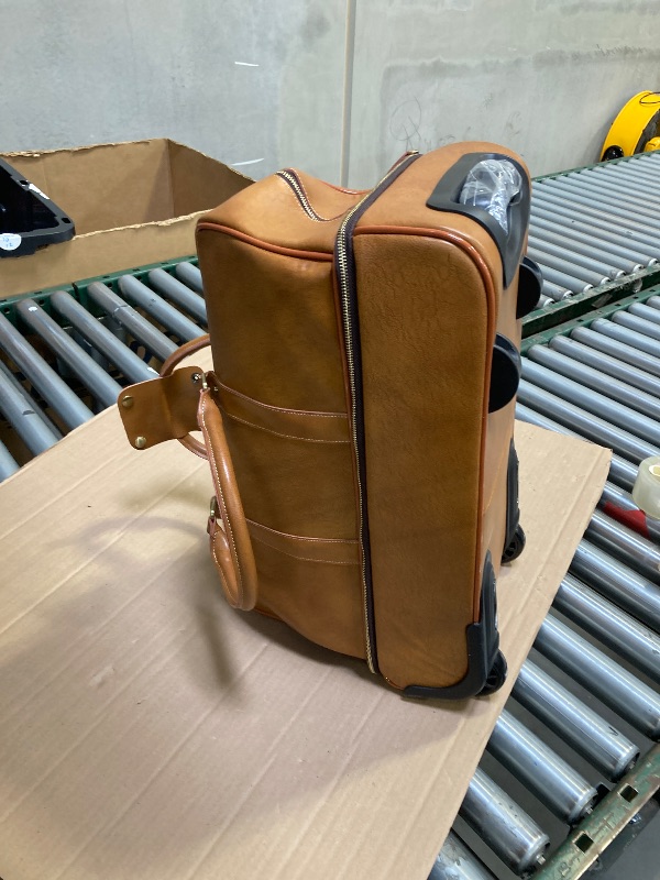 Photo 1 of Leathario Leather Luggage travel duffle bag weekend overnight bag rolling suitcase
