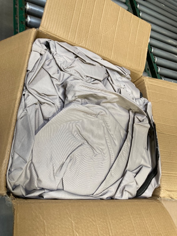 Photo 1 of 1200D Heavy Duty Waterproof T-Top Boat Center Console Cover with Motor Cover, Thick Tear-Resistant Marine Grade Polyester for T-Top Boat Center Console and Helm, 110" L x 60" W x 84" H, Gray
