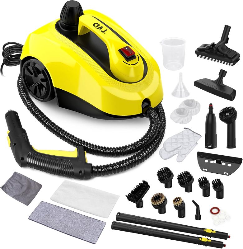 Photo 1 of TVD Steam Cleaner, Heavy Duty Canister Steamer with 26 Accessories, Steam Mop with 5M Extra-Long Power Cord for Home Floor Cleaning, Grout, Upholstery, Car Detailing
