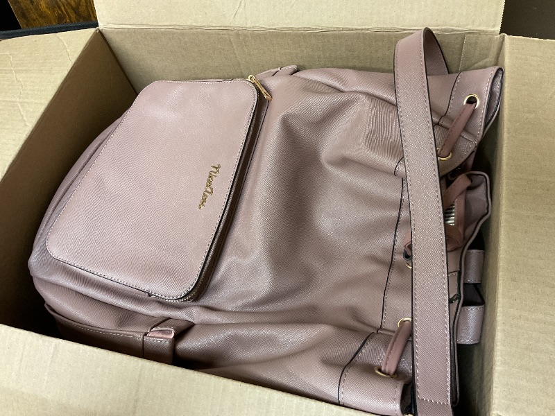 Photo 1 of niceaces- DARA Designer Tennis Bag, Made of Saffiano Vegan leather, Fits Tennis Racquets or Pickleball paddles in Interior Pockets, Comes with a Small Clutch bag, Spacious ShoulderBag/Backpack
