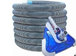 Photo 1 of POOLWHALE Professional 1-1/2-Inch x 24-Feet Swimming Pool Vacuum Hoses with Swivel Cuff and Triangular Weighted Flex Vacuum Head,Perfect for Above Ground and Small Inground Pools