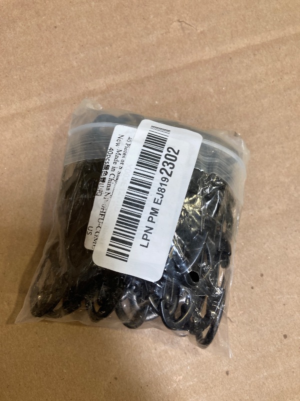 Photo 1 of 40 Pieces of S Shaped Double Carabiner Keychain – (1.6 Inch) Dual Gate S Binder Carabiner – Ideal for Camping Traveling Fishing (Black)