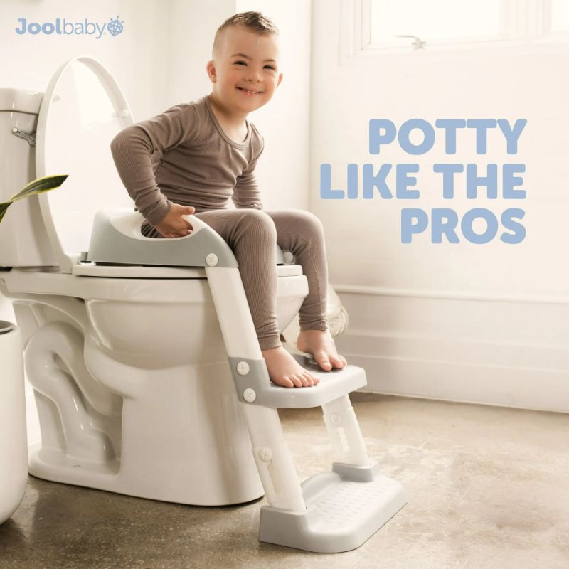 Photo 1 of Baby Potty Training Seat with 2 Step Ladder for Toddlers – Splash Guard, Adjustable Height (Gray)