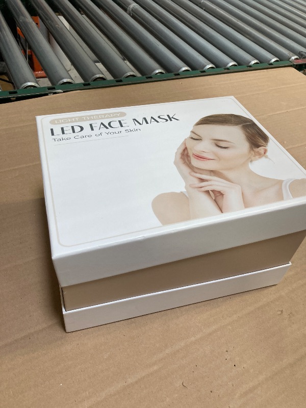 Photo 1 of Red Light Therapy for Face, Led Face Mask Light Therapy, 7-1 Colors LED Facial Skin Care Mask, White