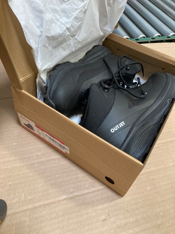 Photo 1 of OUTJET Men's Waterproof Hiking Boots Lightweight Comfortable Breathable Outdoor All-Terrain Trekking Ankle Boots
