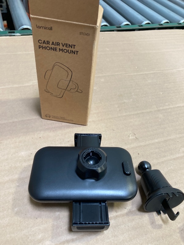 Photo 1 of Lamicall 2025 Wider Clamp & Metal Hook Car Phone Holder Vent [Thick Cases Friendly] Phone Holders for Your Car Mount Automobile Hands Free Cradle Air Vent for iPhone 16 15 14 13 Pro Max Smartphone