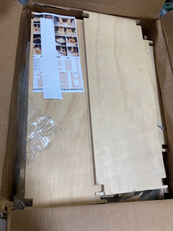 Photo 1 of Extra Large Wooden Rabbit Castle Hideaway Tunnel and Bed Small Animal Hideaway Hut Solid Safe Construction Play Hideaway Hut for Rabbit Guinea Pig Chinchilla