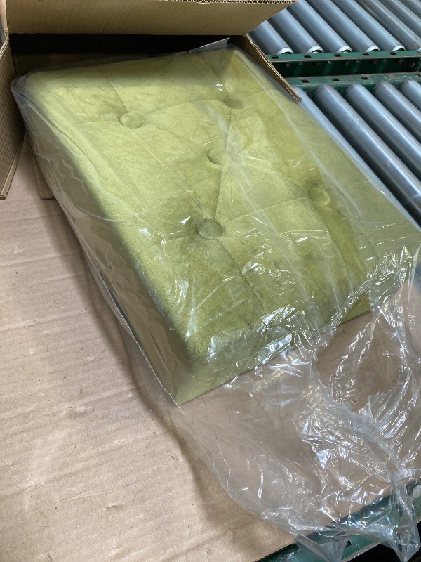 Photo 1 of BRIAN & DANY Small Foot Stool, Velvet Foot Stools with Legs, Stable Small Footstool for Living Room, Olive Green