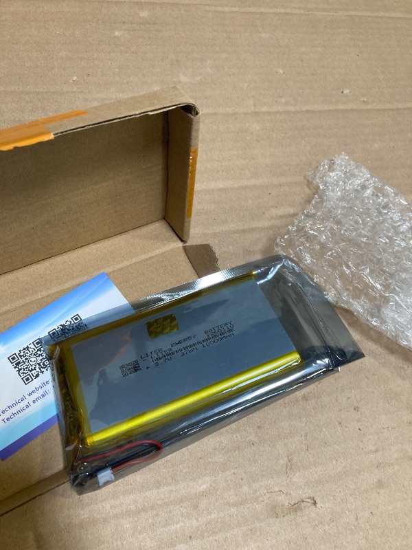Photo 1 of 3.7V 1260110 10000mAh Lithium Polymer ion Battery Rechargeable Polymer Battery Pack with JST 2.0mm Connector