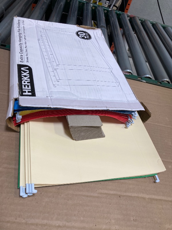 Photo 1 of HERKKA Extra Capacity Hanging File Folders, 30 Pack Reinforced Letter Size Hanging Folders with Heavy Duty 3 Inch Expansion, Designed for Bulky Files, Medical Charts, Adjustable Tabs, Assorted Colors