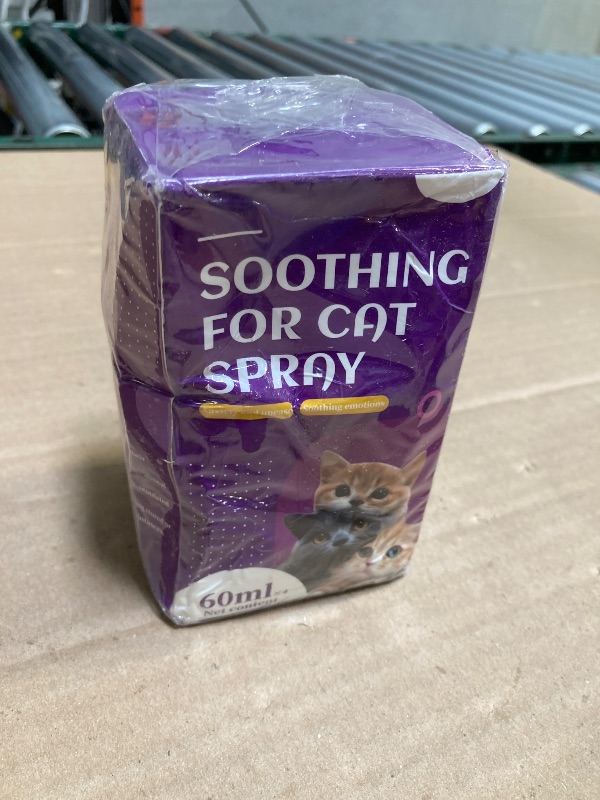 Photo 1 of Cat Calming Spray, Cat Pheromone Calming Spray, Natural Calming Solution for Cats, Reduce Kittens Stress, Anxiety, Scratching, Protect Furniture and Floors, Suit For Home, Travel, Vet Visits, 4 PACKS
