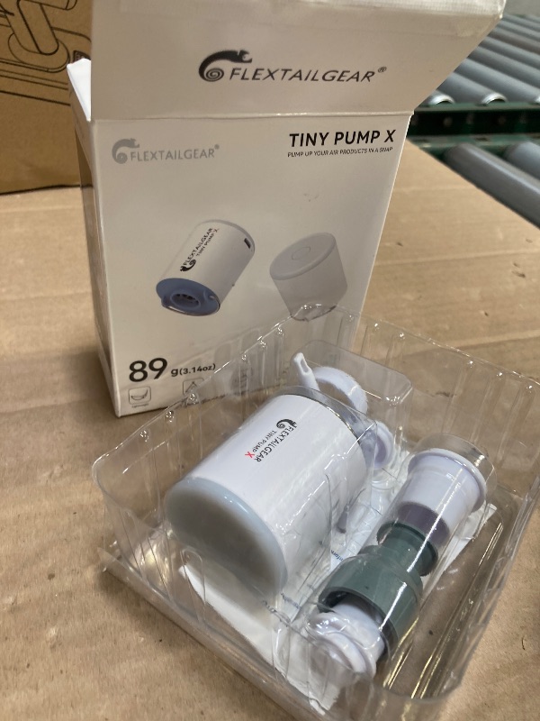 Photo 1 of FLEXTAILGEAR Tiny Pump X Portable Air Pump+ Camping Light Ultra-Mini Air Pump with 1300mAh Battery USB Rechargeable for Sleeping Pads Pool Floats Air Bed Air Mattress Swimming Ring