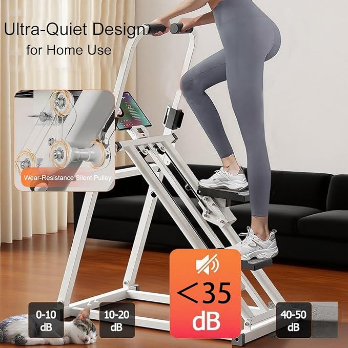 Photo 1 of Flexella Foldable Stair Stepper for Home Gym Exercise, Vertical Stair Climber Exercise Machine with Adjustable Handlebar & Pedals, Compact Full Body Cardio Workout Equipment