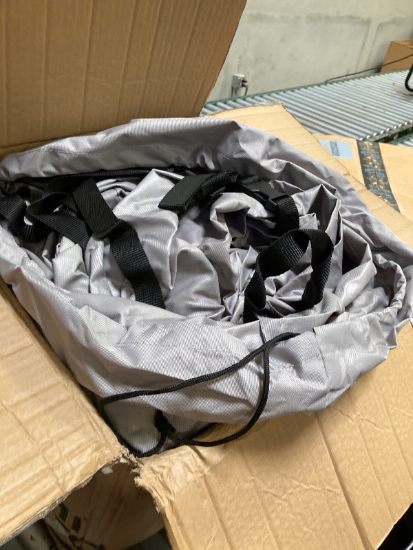 Photo 1 of KEMIMOTO Heavy Duty 600D Oxford T-Top Boat Cover with PU Coating, Waterproof & Tear-Resistant for Center Console Boats, Fits 26-28 ft Length, Beam Width up to 116"
