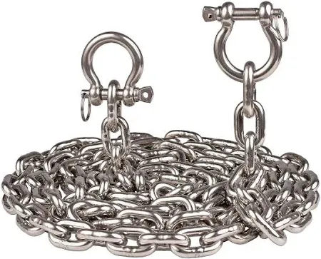 Photo 1 of 316 Stainless Steel Boat Anchor Chain with 2 Pcs Anti-Off Shackles, Marine Grade