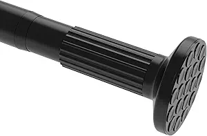 Photo 1 of Tension Curtain Rod, 51-165 Inch,Spring Shower Closet for Windows or Shower,Easy to Install, No Drilling, Rust, Bathroom, Rod Diameter 1.26 Inches, Black,Umimile