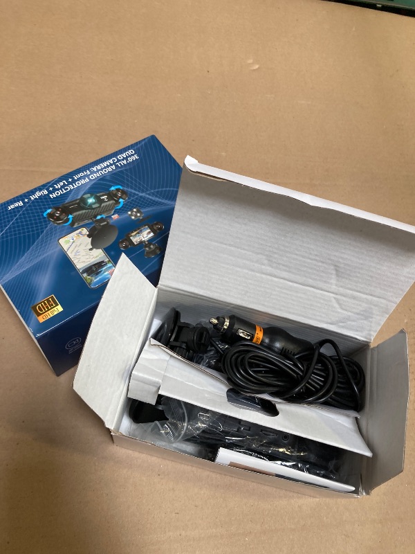 Photo 1 of 4 Channel Dash Cam 360° View 5G WiFi & APP Control, WIZACE 2K Front and Rear Inside, Left Right Dash Camera for Cars Free 64GB TF Card, G-Sensor, Night Vision, 24H Parking Mode