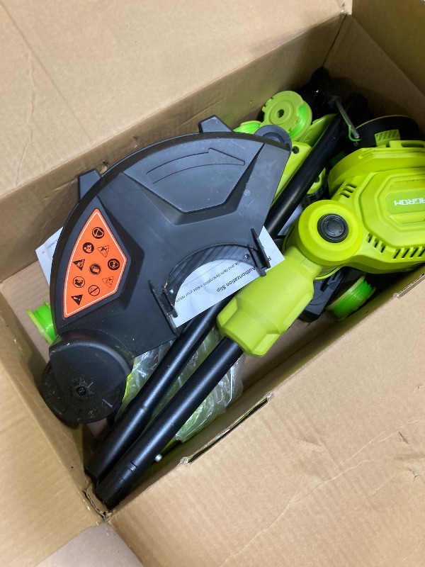 Photo 1 of JAGROM 12-inch 20V Cordless String Trimmer with Fast Charger, 2 X 2.0Ah Battery Powered with Auto Line Feed, Lawn Edger with 8 Pcs Grass Cutter Spool Line and 2 Spool Cap