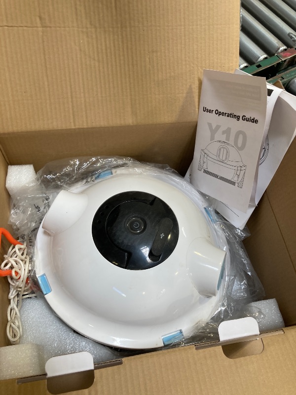 Photo 1 of OUCAXIA Y10 Cordless Robotic Pool Cleaner Automatic Vacuum - 90 Mins Runtime, Powerful Suction, Self-Parking, Lightweight for Above/Inground Pools Up to 65ft/1100 Sq.Ft, White