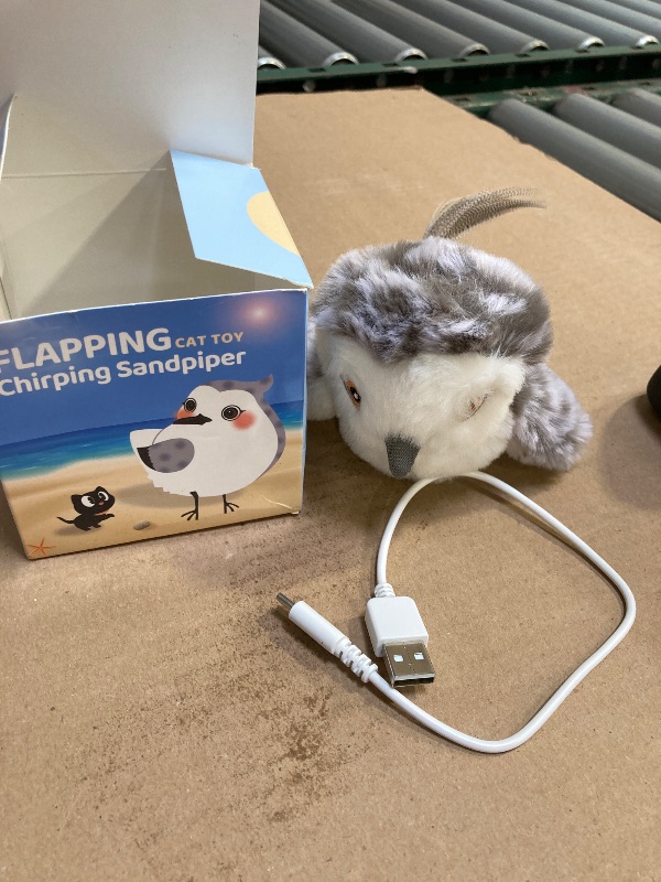 Photo 1 of Potaroma Cat Toys Flapping Bird (No Flying), Lifelike Sandpiper Chirp Tweet, Rechargeable Touch Activated Kitten Toy Interactive Cat Exercise Toys for All Breeds Cat Kicker Catnip Toys 4.0"
