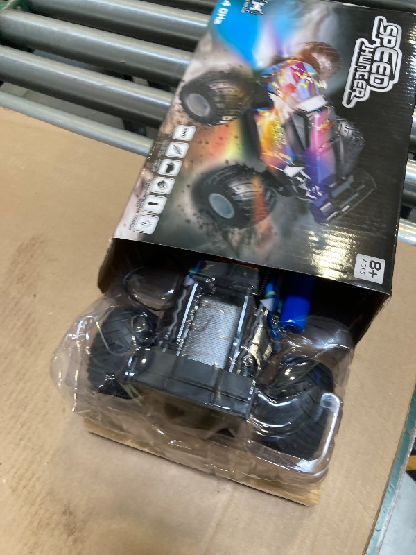 Photo 1 of AONEPTR Remote Control Car, All Terrain Remote Control Truck for Boy, 2.4GHz Rc Car with Bodylight and Two Rechargeable Batteries, 20KM/H Monster Truck Toys