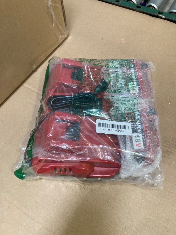 Photo 1 of Upgraded 18V 6.0Ah Batteries Replacement for Milwaukee M-18 Battery 2Pack and 1 Charger Set(2-Port)