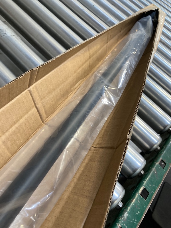Photo 1 of  BRIOFOX Industrial Shower Curtain Rod - 2-in-1 Design Tension Curtain Rod - Never Rust Non-Slip 43 to 72 Inch Stainless Steel, Matte Black Window Curtain Rod 