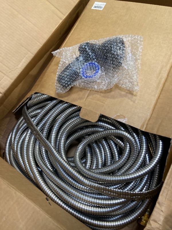 Photo 1 of  Metal Garden Hose 200 FT - Stainless Steel Garden Hose Leak-Proof with Layer Latex Core - 2025 Version/New Patented,Lightweight,Durable, Less-Kink Flexible Metal Water Hoses 