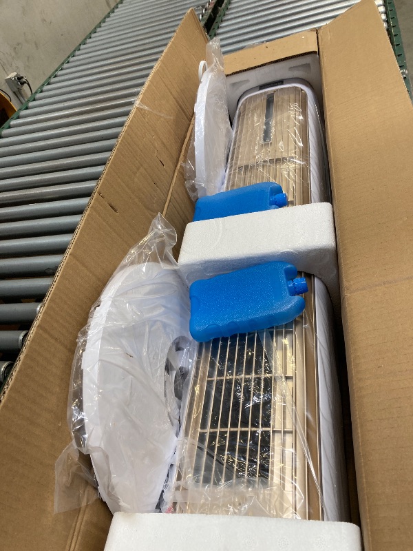 Photo 1 of  Fans That Blow Cold Air Tower Fans Air Cooler for Bedroom, Office, Small Room - Portable Evaporative Air Cooler with Ice Packs, 12H Timer, 3 Speeds, 4 Modes, 20FT Remote, 80° Oscillating 
