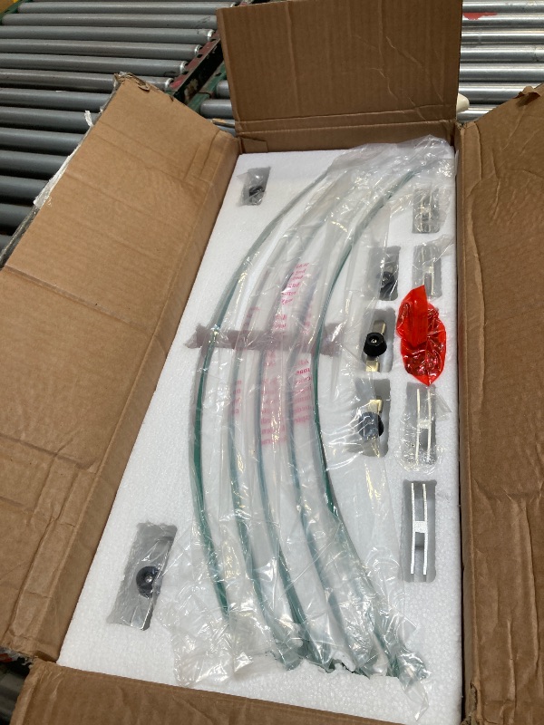 Photo 1 of  APROMISE Fire Pit Glass Guard - 33" x 7" Round | Tempered Glass Wind Guard with Aluminum Bracket & Rubber Feet 