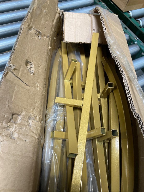 Photo 1 of  Arch Backdrop Stand - 3PCS (7.2ft, 6.6ft, 6ft) Upgraded Metal Arch Backdrop Stand - Easy to Set up Gold Wedding Arch Frames- for Weddings, Birthday Parties, Baby Showers, Family Gatherings 