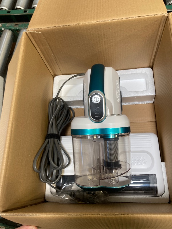 Photo 1 of  Mattress Vacuum Cleaner Bed Vacuum with 16Kpa Suction 253.7nm UV-C Light, 30000 RPM/Min Dual Brushroll Rotation & Heating Tech & Ultrasonic, 10'' Dual Widened Suction Port, 500W, Corded 
